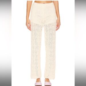 Line & Dot poppie pants (Cream Crochet Pants)